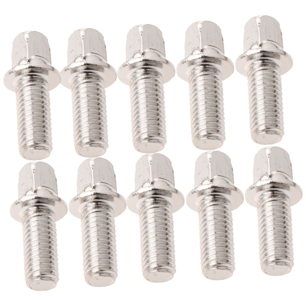 Pack von 10 Metall Quadratische bilden Kopf Trommel Bausatz Pedal Hammer Hammer Montage Schrauben Silber DIY