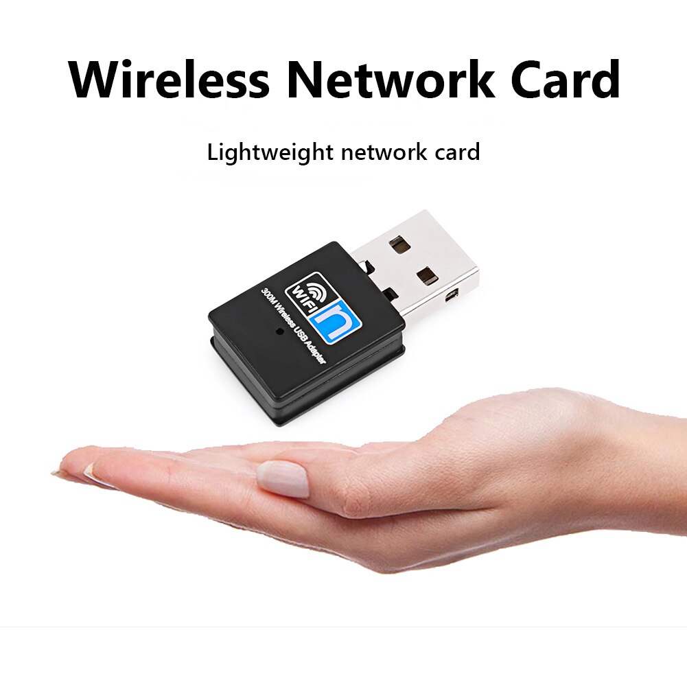 10pcs 300Mbps Mini USB wiFi Adapter 802.11n/ g / b USB 2.0 wireless Receiver Dongle Network Card Set with CD Antenna