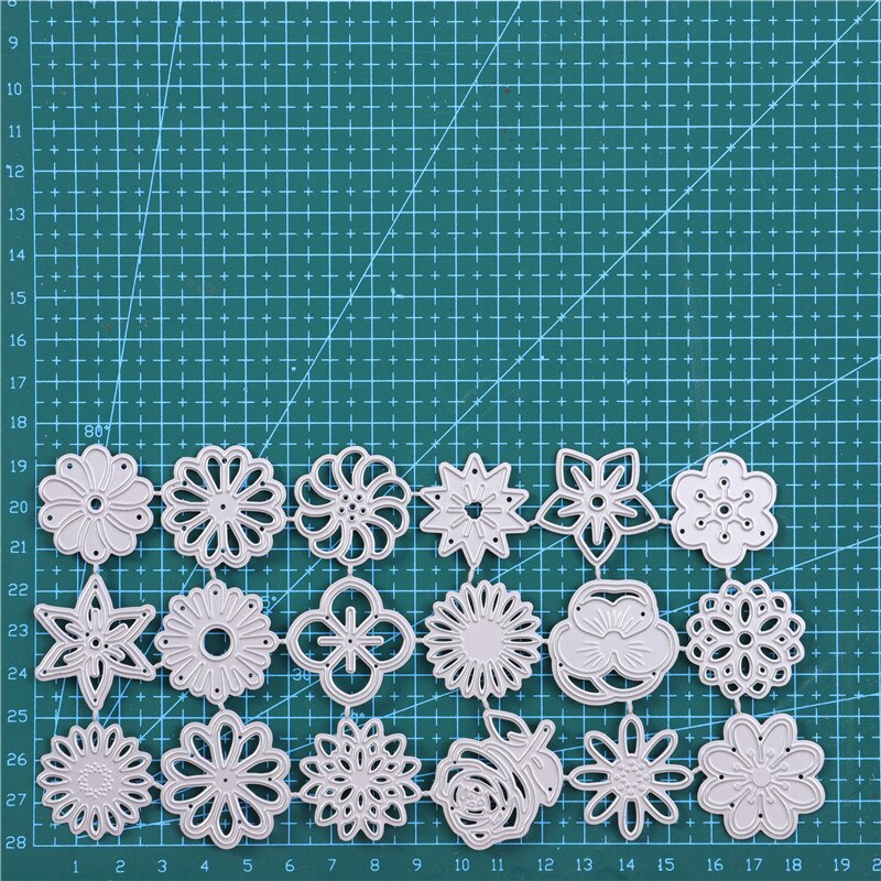 DiyArts 18pcs small flowers scrapbooking cut die metal cutting knife mold embossing folders craft Decor stencil Stencil Template