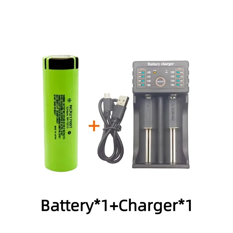 21700 Battery Rechargeable Battery 3.7V 4800mAh 50A Power Li-ion High Discharge Batteries for Electrical Tools+charger: PURPLE