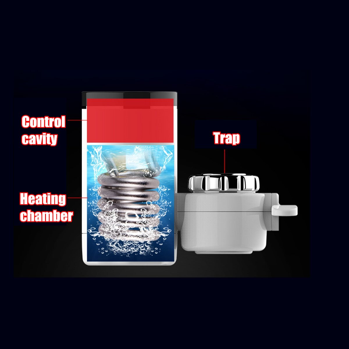 3000W Instant Kitchen Faucet Temperature Display Electric Water Cold Heating Faucet 220V Tankless Instantaneous Water Heater