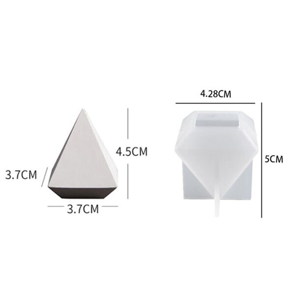 Gips ringen holder gipsformer smykker vise stativ betong kjegle pyramide silikon form hjem dekor foto rekvisitter: C