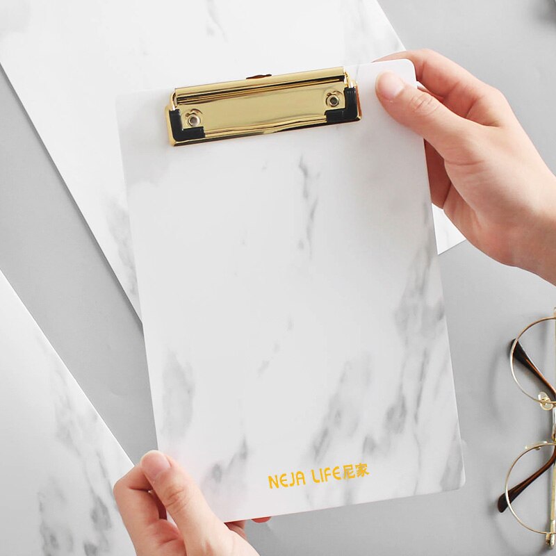 Marble A4/A5 size PP clipboard ranodm file Folder stationary board hard board Writing plate clip report office supplies JB01