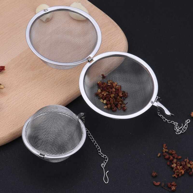 Stainless Steel Tea Infuser Sphere Locking Spice Tea Ball Strainer Mesh Infuser Tea Filter Strainers Kitchen Tools theezeef