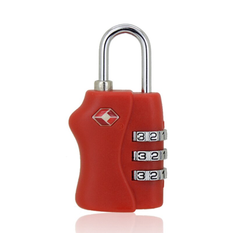 Luggage Metal Code Password Locks TSA Customs Code Lock TSA338 Luggage Small Lock Travel Safe Anti-Theft Password Lock Protectio: red