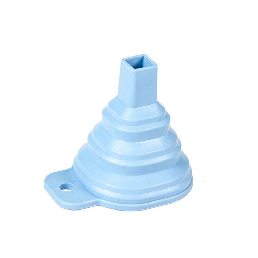 Embudos multifuncionales 2 en 1, embudos plegables de silicona de alimentaria, miniembudo separador de aceite de cocina, bebidas de vino, embudos separadores: Blue