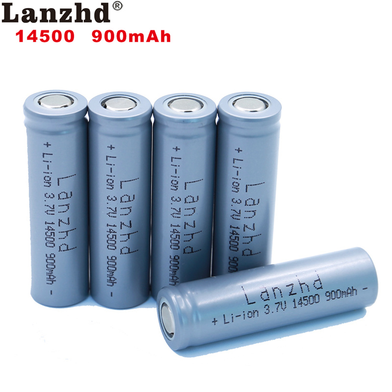 1-24 szt. 14500 900mAh 3.7V litowo-jonowe akumulatory ogniwo litowe do latarki Led latarka z myszą