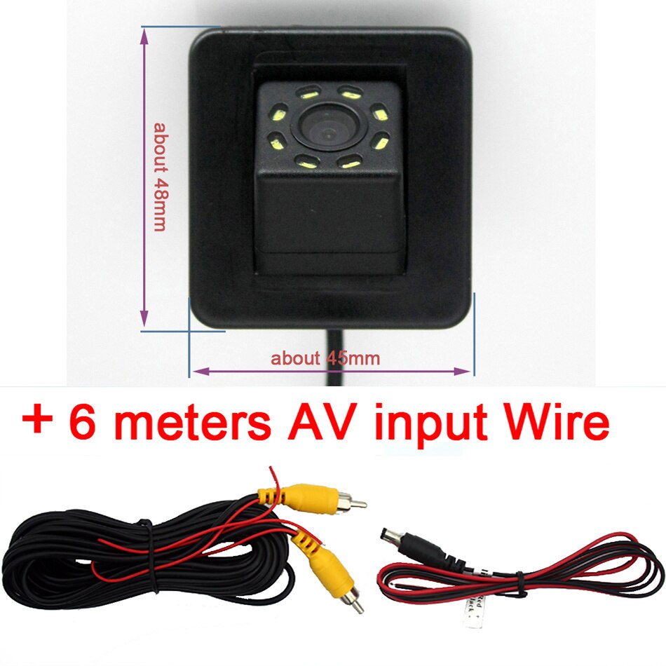 170 Degree AHD 1920x1080P Vehicle Rear View Reverse Camera for Kia K3 K3S Cerato Forte cerato 5 Classic Hyundai Elantra Avante: 8led Rear Camera