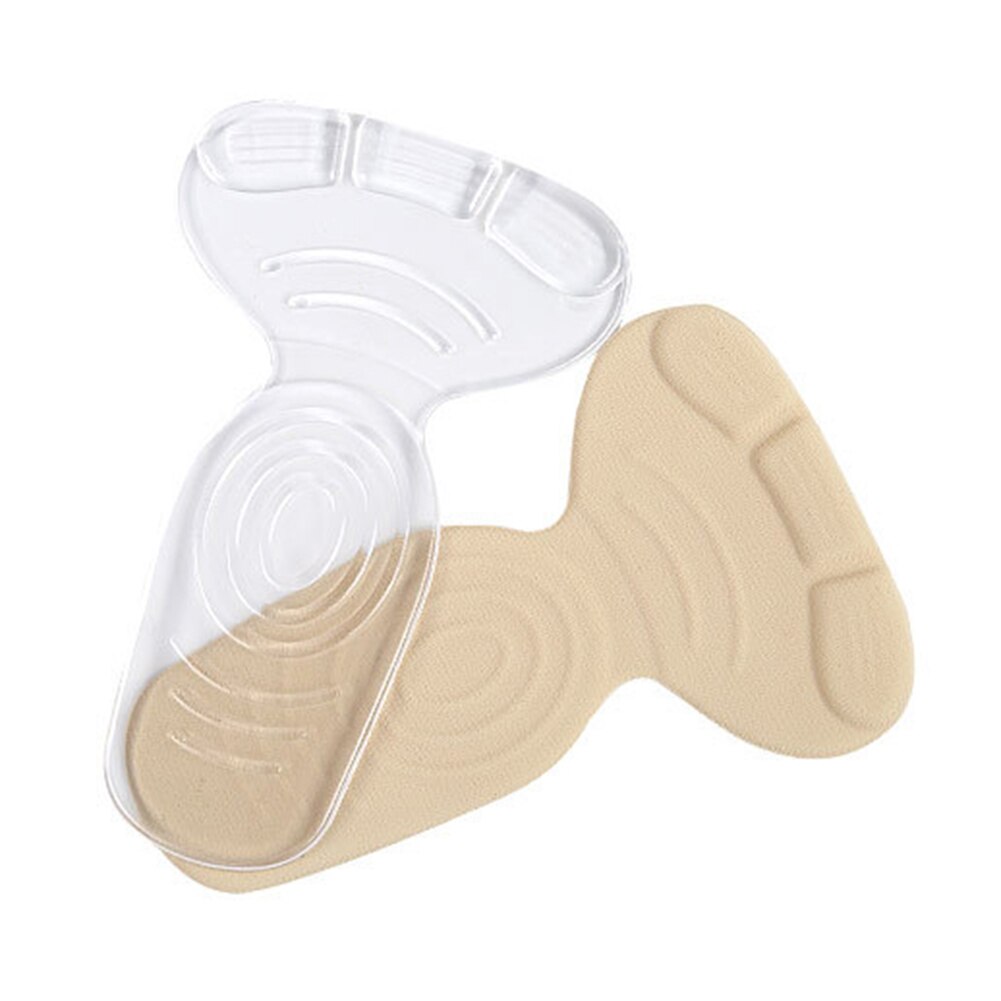 T-form innleggssåler høy hæl sko pads sklisikker svamp fot hæl beskytter sette inn bomull sport sandaler innsatser sko tilbehør