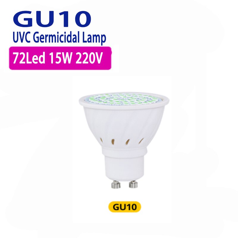 Lámpara de desinfección de ozono UVC, germicida de maíz de 110V/220V, portátil, segura para la salud, luz ultravioleta de desinfección sin radiación para el hogar: 06