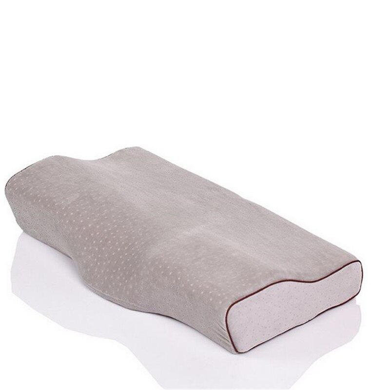 1PC Memory Foam Pillow Neck Protection Slow Rebound Memory Foam Butterfly Shaped Pillow Health Cervical Neck 20#: D