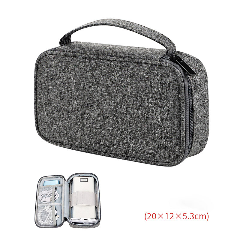 Reise tragbare digitale Zubehör Aufbewahrungstasche Organizer von Handytasche U Disk Ladebank Handy, Mobiltelefon Datenkabel Aufbewahrungstasche: Rosa
