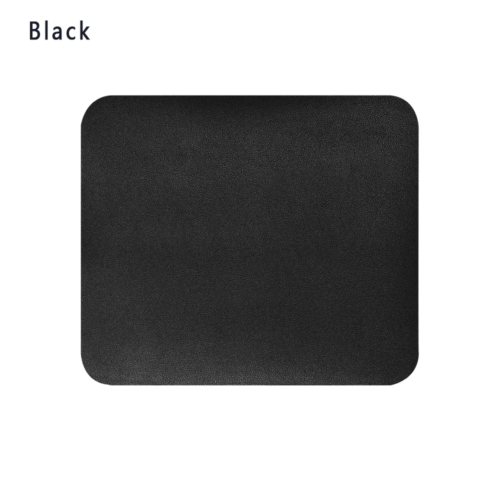 Criativo universal anti-deslizamento mouse almofada de couro gaming mouses esteira nova almofada de mesa moda confortável para computador portátil macbook: black