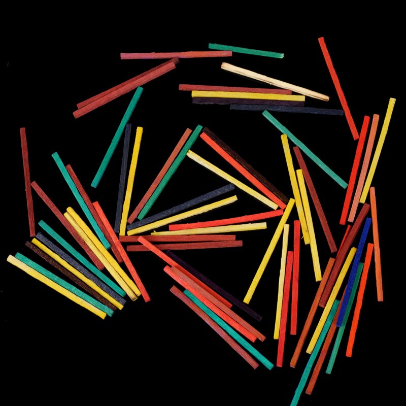 DIY model material matchstick color 2*2*48MM 7 color toy teaching tool