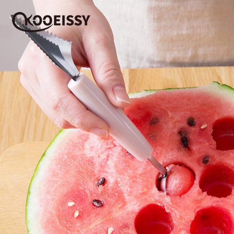 Carving Stainless Steel Melon Ice Cream Baller Double Ended Carving Scoop Sculpture Fruit Knife Spoon Tool Kitchen Sculpture