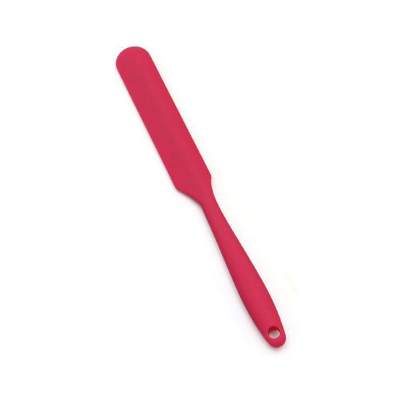 Long Handle Silicone Spatula Cake Cream Mixer Baking Dough Scrapers Confectionery Tools Kitchen Accessories: rose red