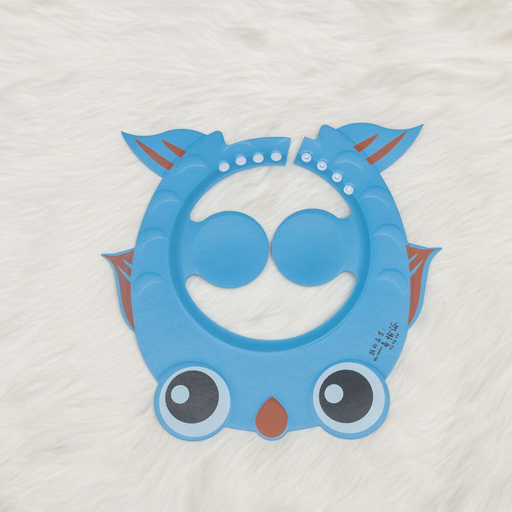 Baby's kinderen kinderen veilig shampoo muts bad baden cartoon grote ogen mooie douchemuts hoed was haar schild: Blauw