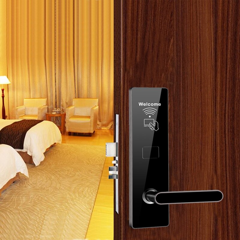 Hotell rfid -kortsystem glidande elektronisk digital nyckel smart pris hotelldörrlås tillverkare smart induktion rfid elektronisk