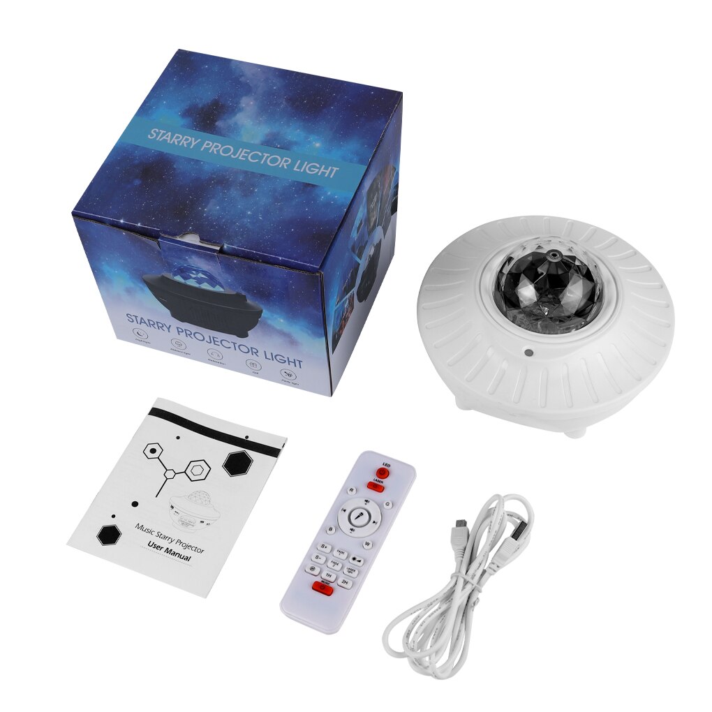 Kleurrijke Sterrenhemel Galaxy Projector Nachtlampje Kind Blueteeth Usb Muziekspeler Ster Nachtlampje Romantische Projectielamp: Default Title
