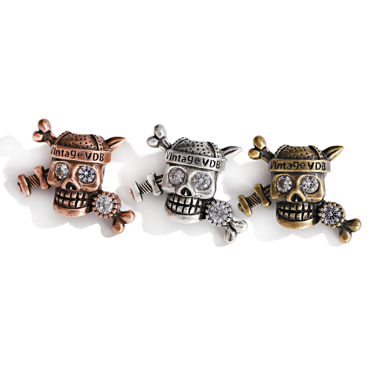 Cuentas de Paracord Vintage para hombre, abalorios de bronce antiguo, cobre, León, casco, Calavera, abalorios para pulsera, fabricación de joyas, 3 uds./Set: Plata