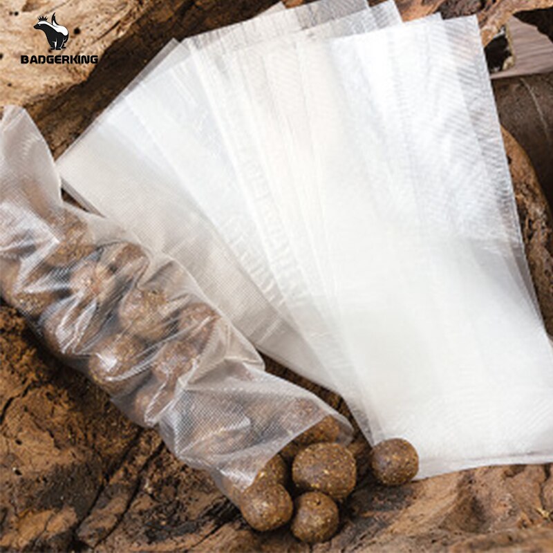 Bolsas de PVA para pesca de carpa, bolsa soluble en agua ambiental de disolución rápida para pesca de carpa, compra 2 lotes y obtén embudo plegable gratis, 50 Uds.
