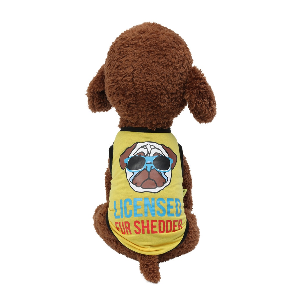 Pet Cartoon Printen Vest Lente Zomer Ademende Puppy Teddy Vesten Hond Kat Dunne Kleding Outdoor Sport Huisdieren Kleding