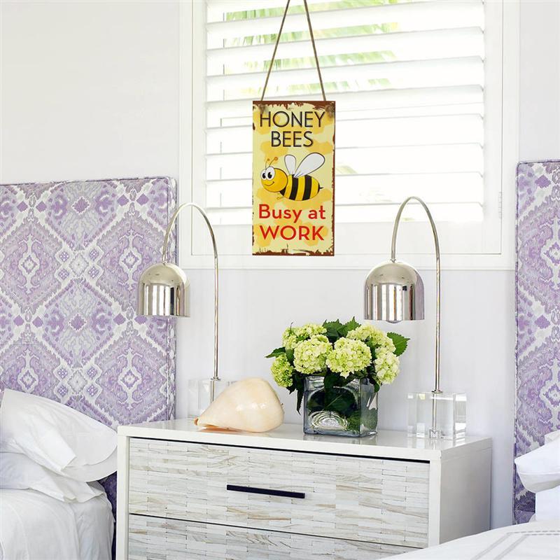 Winomo Honing Bijen Drukke Op Werk Grappige Hout Teken Tuin Decoratieve Plaque Opknoping Bord