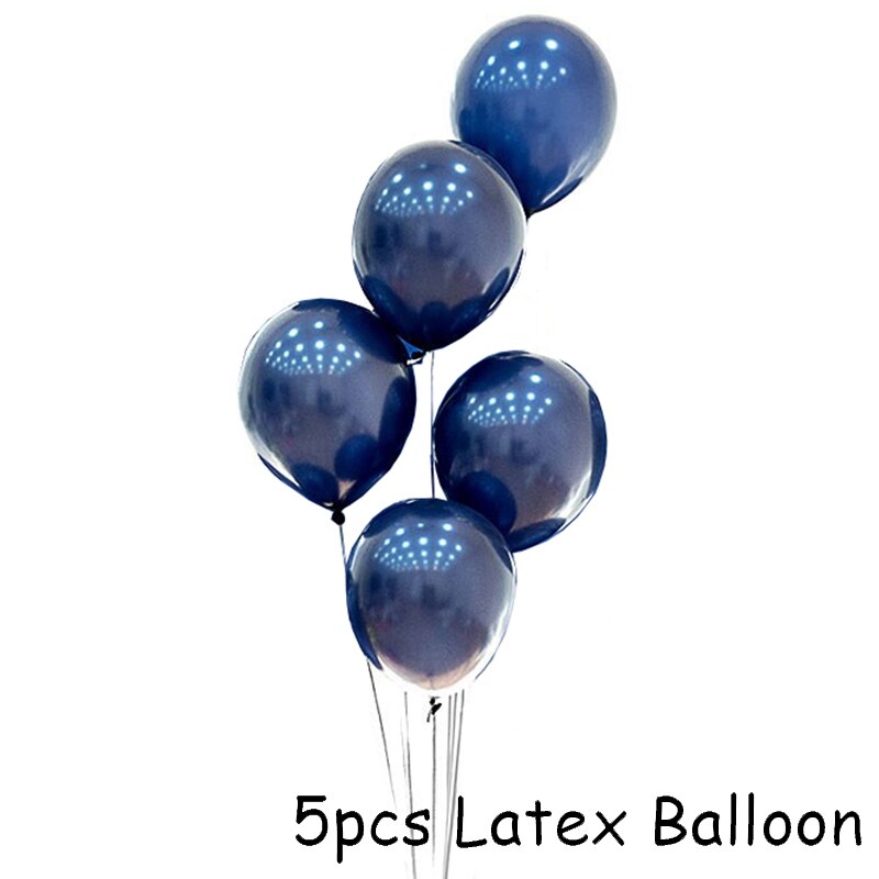 3D feuille ballon garçons thème fête astronaute vaisseau spatial galaxie extérieur anniversaire Baloons bébé douche fusée Globos: 5pcs balloon a