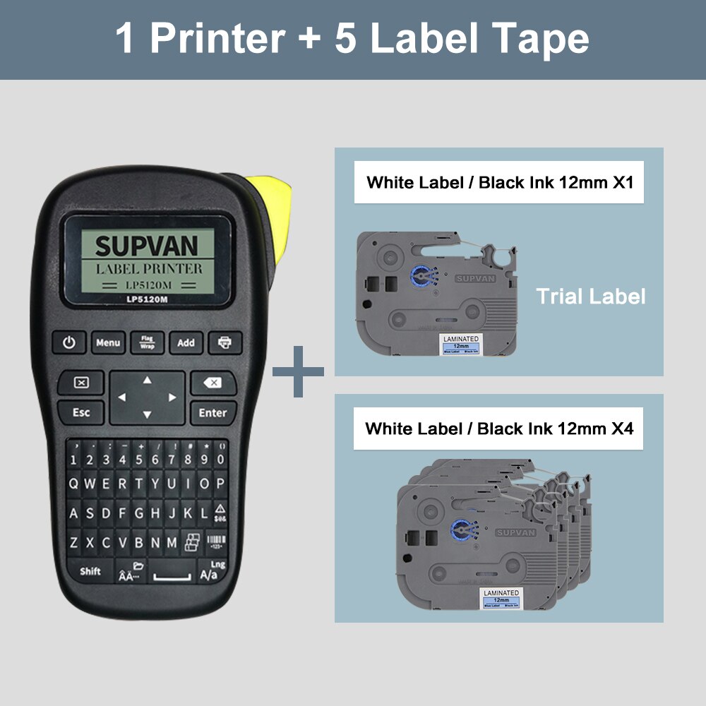 Supvan LP5120M Portable Wireless Label Printer Handheld Label Maker Industrial Labels Printer Printing Machine