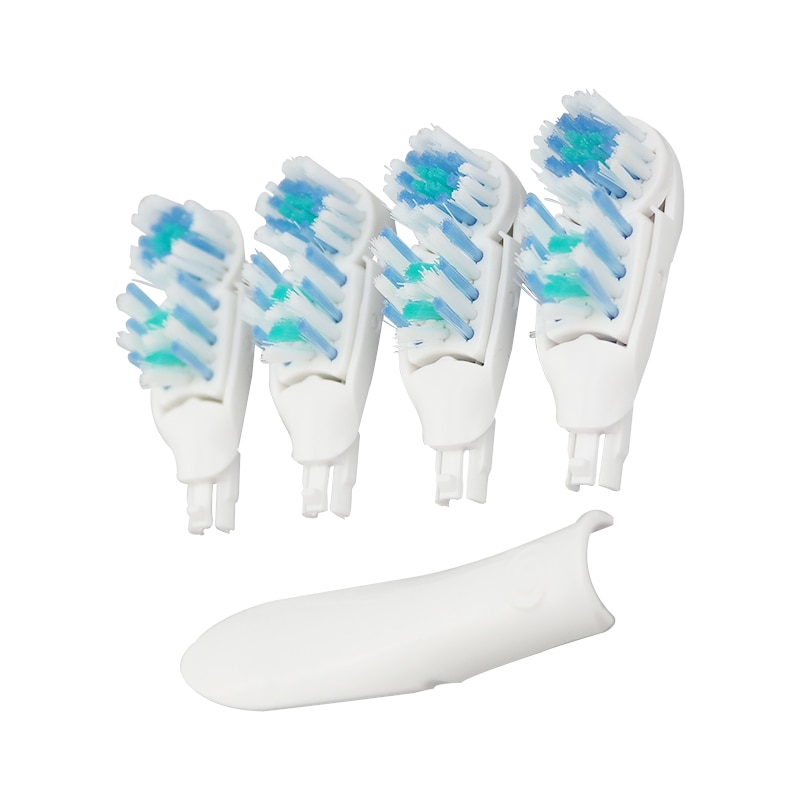 1Set/4pc 4734 Model Battery Toothbrush Head Soft Bristles Replacement for Oral B 4732/3733 Dual Clean Complete Brush Heads