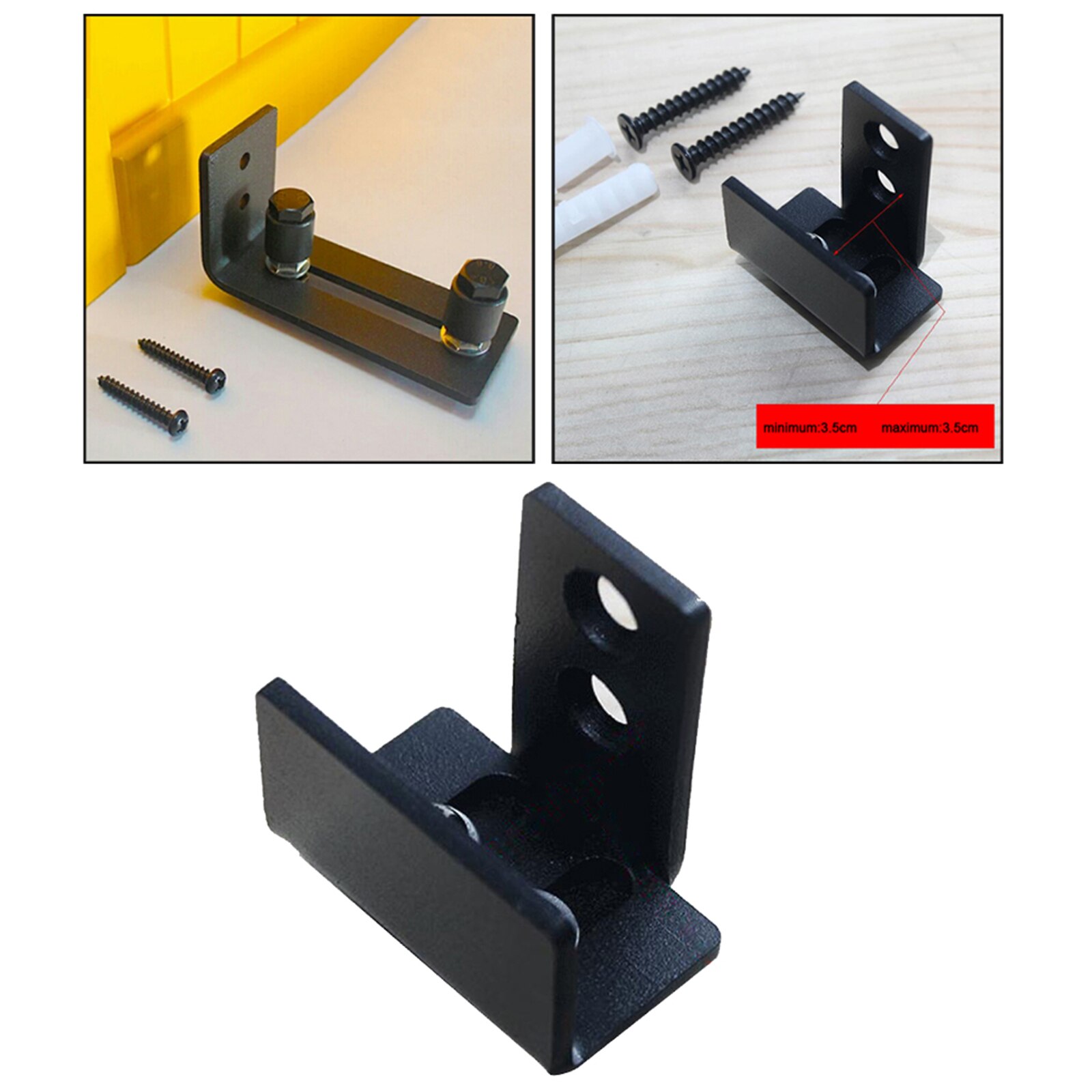 Sliding Barn Door Bottom Floor Guide U Shape Adjustable Wall Mount Door Hardware