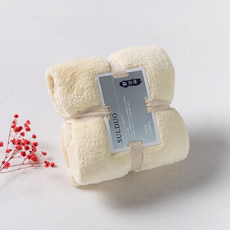 Dikker Microfiber Koraal Fluwelen Droog Haar Handdoek Zachte Super Absorberende Gym Yoga Volwassen Douche Quick Droog Thuis Keuken Gezicht handdoek: Apricot color