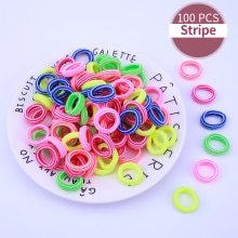 100pcs bebê meninas colorido pequeno elástico faixas de cabelo crianças titular rabo de cavalo faixa de borracha mini acessórios de cabelo