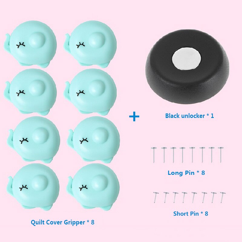 8 stuks panda dekbedovertrek gripper dekbed clip gesp beddengoed dekbed zak houder klem sluiting set handig eenvoudig te gebruiken met magneet: 6