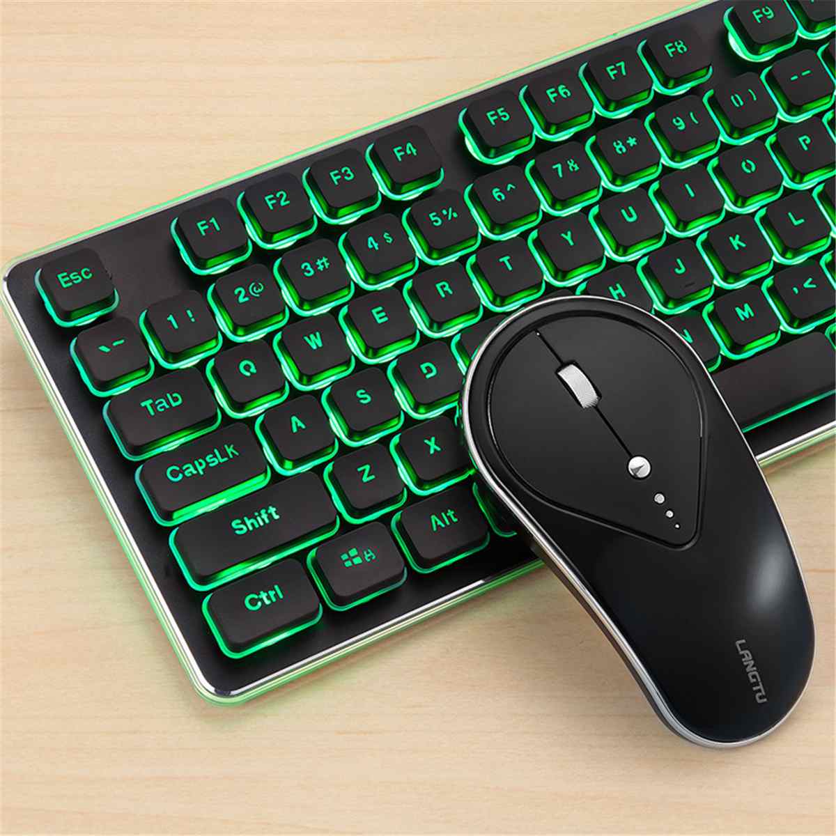 2.4G Wireless Backlit Silent Keyboard and Combo For PS4 Home Office Laptop Desktop Ergonomic Waterproof Wireless Keyboard