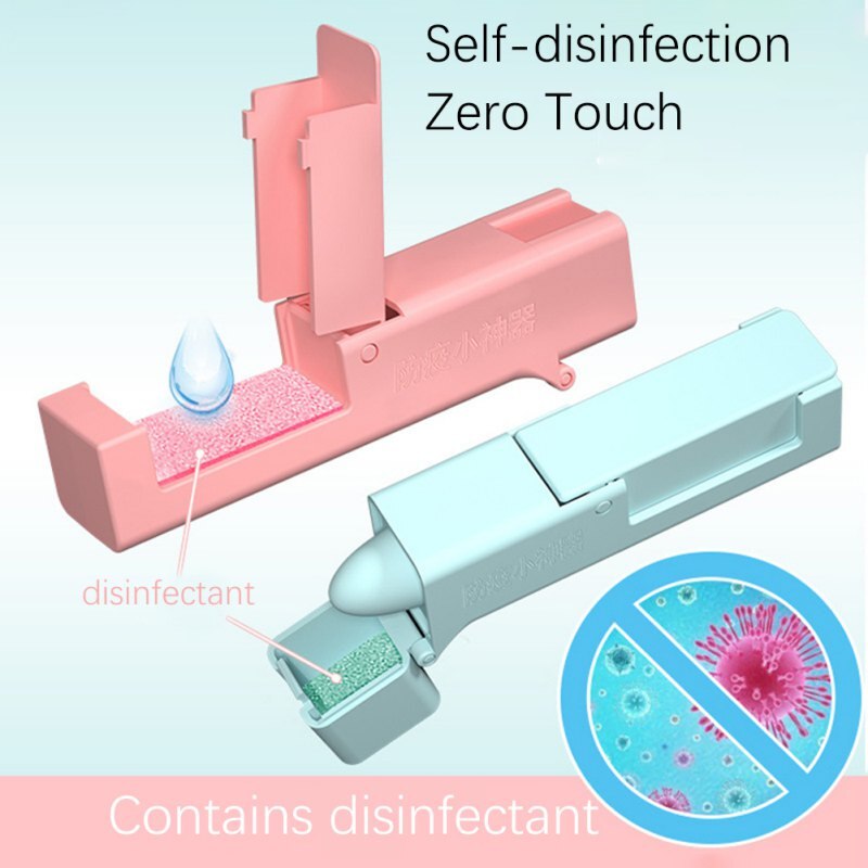 Protect The Small Artifact To Press The Door To Avoid bacterial Contact Household Gloves