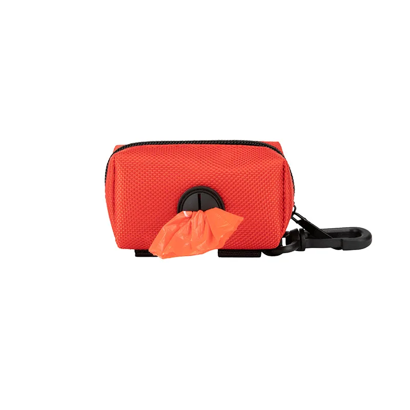 Distributeur de sacs de merde de chien suspendu, support de sac de merde de chien, distributeur de sacs de caca pour chiens, distributeurs de sacs poubelles de marche, fournitures pour animaux de compagnie: Orange