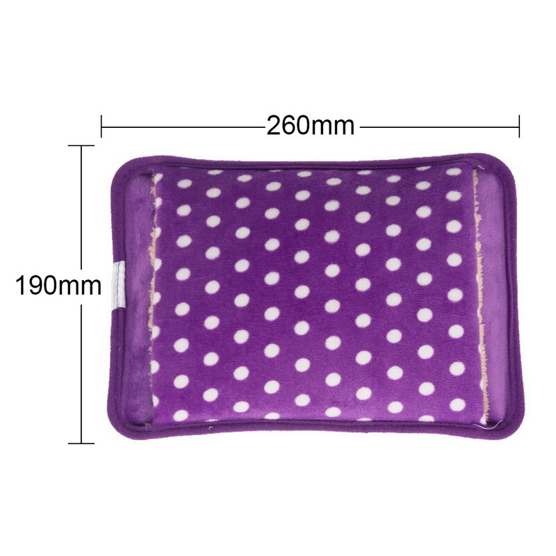 Velours à pois bouillotte électrique Rechargeable sac à eau de chaleur 2-8 heures de température dernière chauffe-main électrique prise ue: G231753