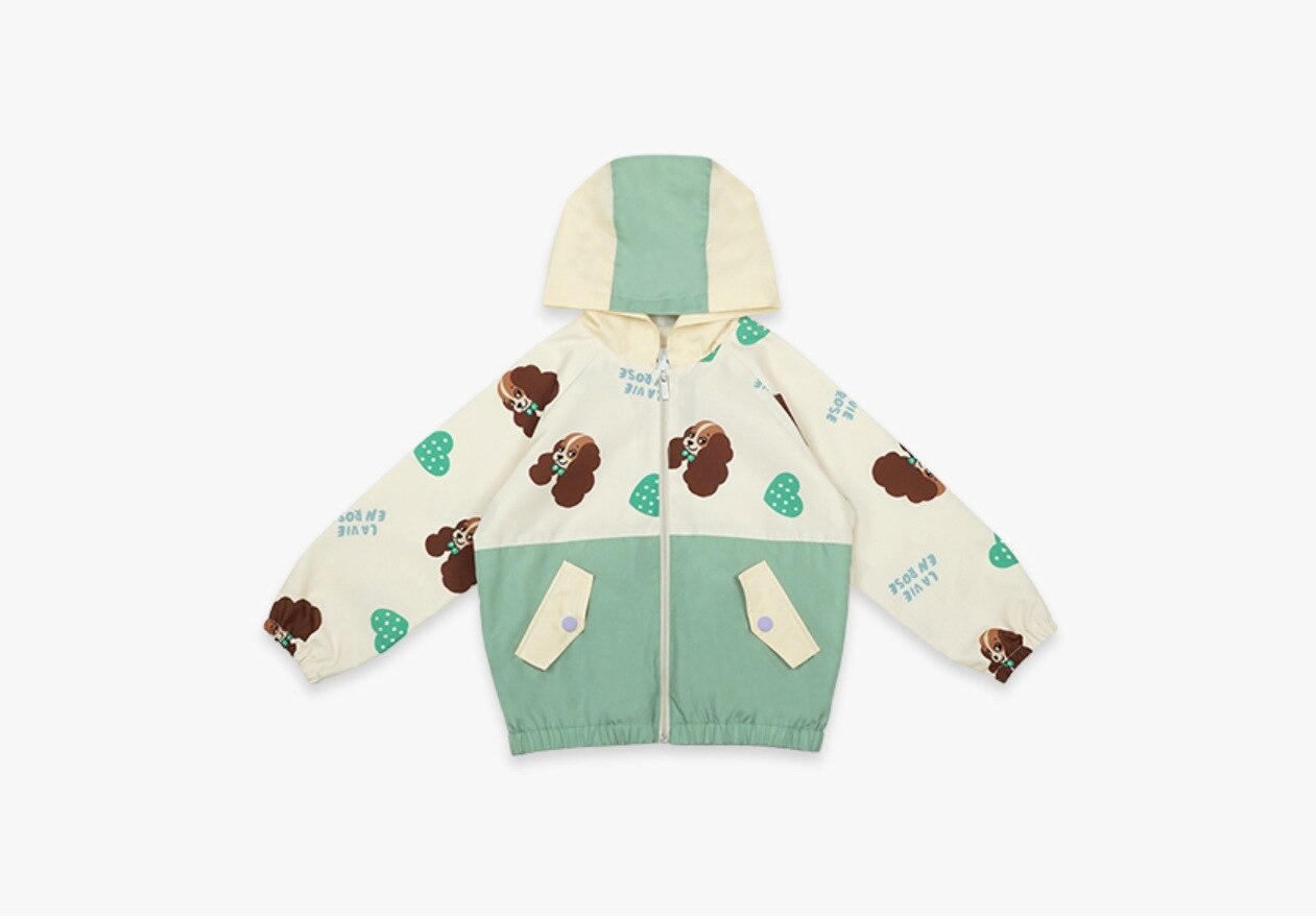 Felpa con cappuccio per bambini 2022 Spring New Cartoon Puppy Boy Jacket cuciture Boy Jacket Jeans per bambini in puro cotone abbigliamento per bambini: girls hoodie-001 / 90