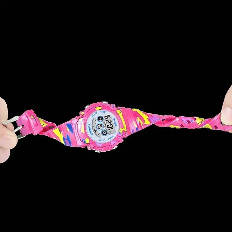 Orologi per bambini mimetici luminosi Allarme digitale veloce colorato a portato per ragazzi e ragazze Orologio creativo antisismico per bambini
