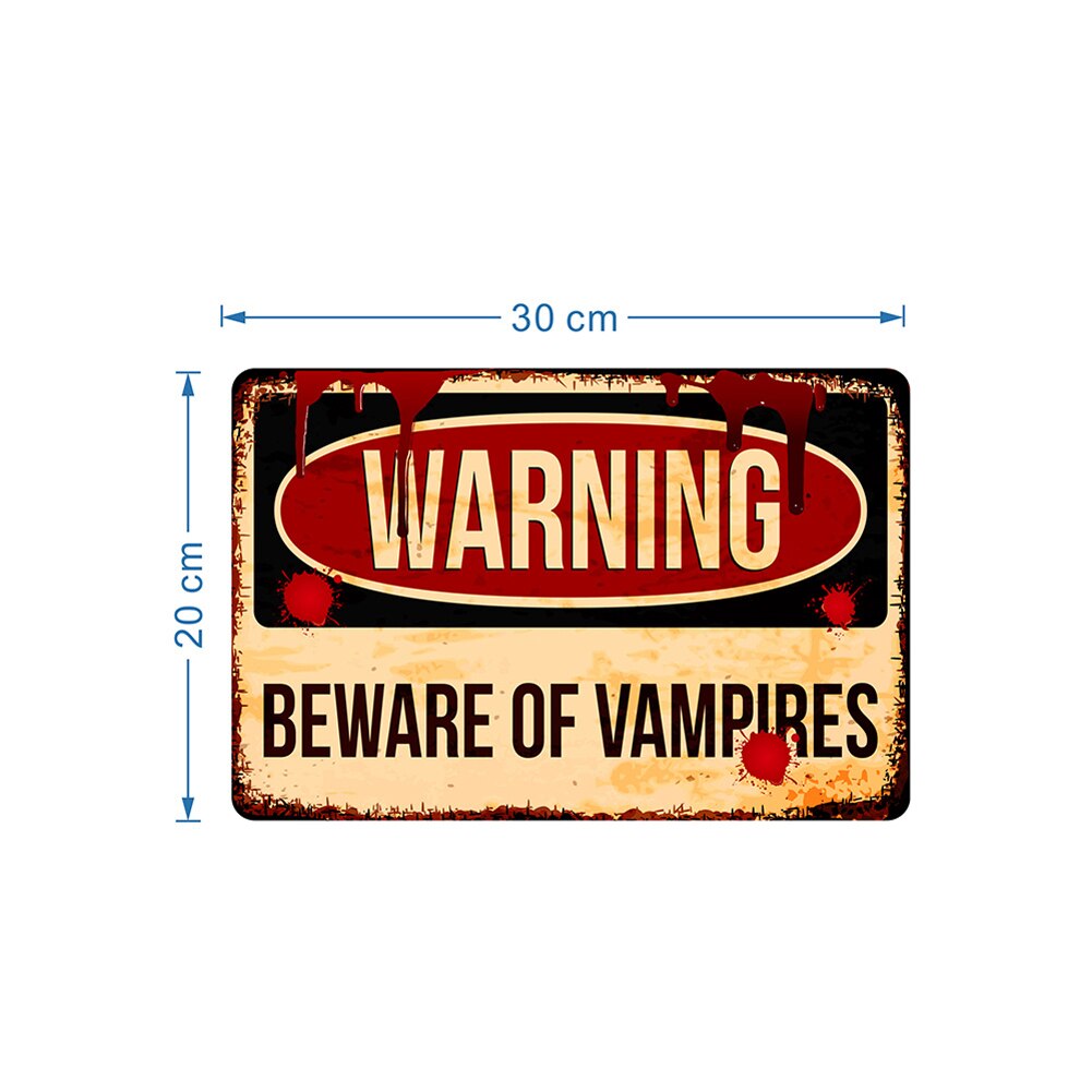 Halloween Warning Signs Sticker Self-adhesive Horror Wall Sticker Party Decorative: f