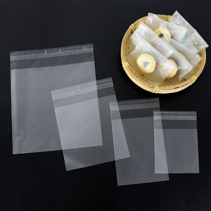 100pcs Transparent Dot Bags DIY Transparent Ziplock Food Bag White Round Dot Candy Cookie Storage Packaging Bag Decoration