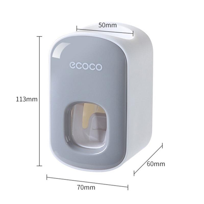 ECOCO Home Automatic Toothpaste Dispenser Toothbrush Holder Wall Mounted Bathroom Accessories Toothpaste Squeezers