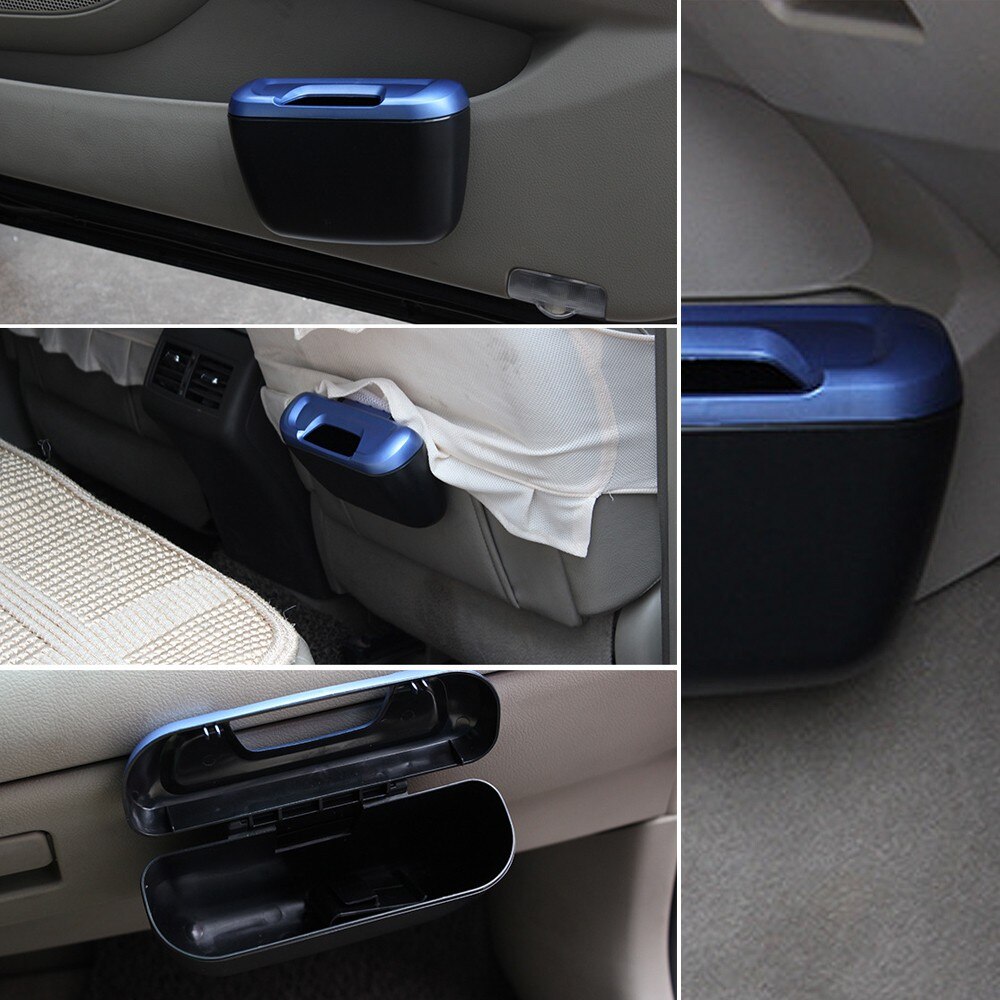 Mini Vehicle Auto Car Garbage Dust Case Holder Box Bin Trash Rubbish Can Multifunction Organizer #PY10
