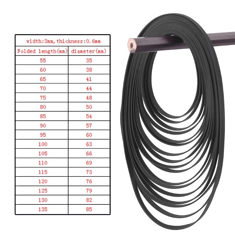 3mm Wide Flat Drive Belt Turntable Rubber Belt Replacement for LP Vinyl Record Player Phono Belt-Driven Turntables