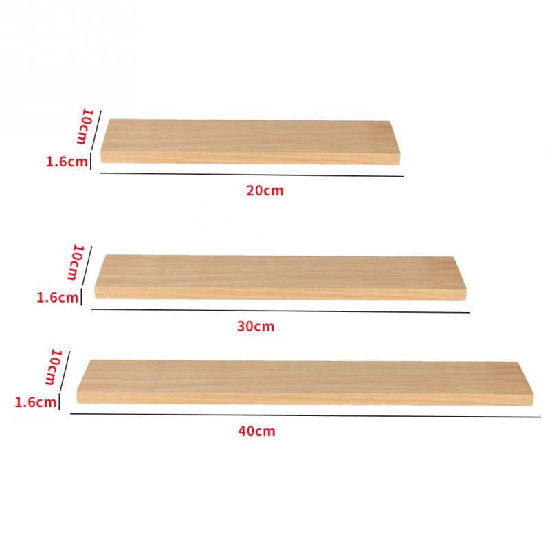 1PC Wall Shelf Holders Organizer Living Room Craft Decorative Bracket Floating Bathroom Home Office Storage Rack Wood Board