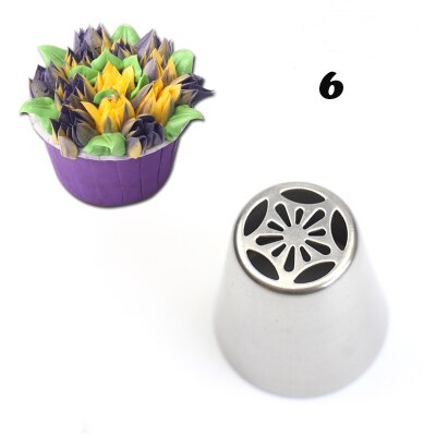 Russian Tulip Stainless Steel Icing Piping Nozzles Pastry Decorating Tip Fondant Cake Cupcake Decorator 11 Patterns