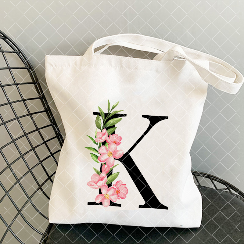 Luxe op maat gemaakte draagtas, strandtas, damestas met monogram en bloemenprint, luxe canvas tas, shopper, chique tas, handtas, hobo shopper.: Khaki