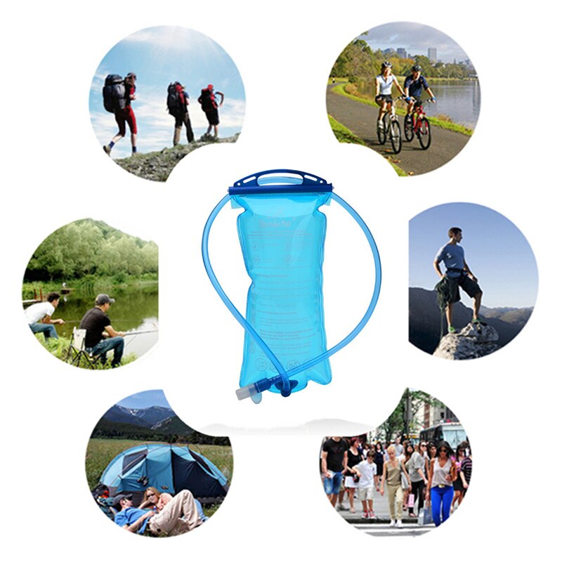 Udendørs sport 2l cykel vandpose bærbar miljøvenlig cykel vandflaske foldbar cykeltaske til camping vandring løb