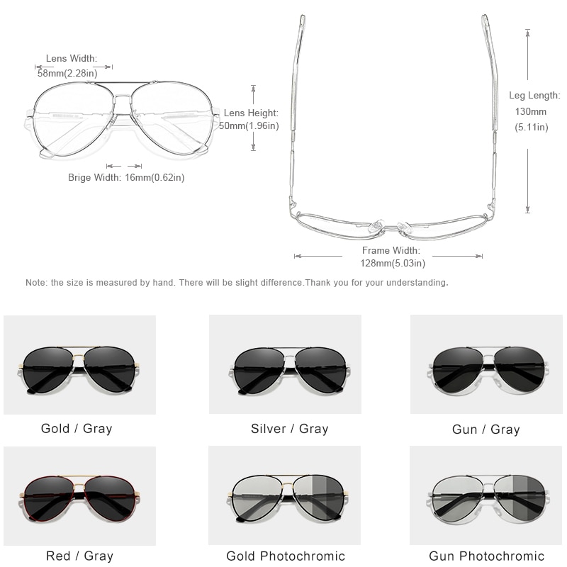 GXP Aluminum pilot Sunglasses Polarized Sun glasses Men And Women Mirror Photochromic Lens Anti-glare Driving Eyewear